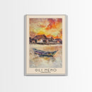 Gili Meno, Indonesia Watercolor Print, Vacation Gift, Indonesia Wall Art, Beach Painting, Beach Decor, Large Wall Art, Wood Frame Art