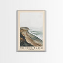 Hofsós Beach, Iceland Watercolor Beach Print, Vacation Gift, Iceland Wall Art, Framed Canvas Print, Framed Beach Painting