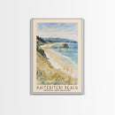 Kaiteriteri Beach, Nelson, New Zealand Watercolor Print, Vacation Gift, Nelson, New Zealand Wall Art, Beach Painting, Beach Decor, Large Wall Art, Wood Frame Art