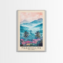 Marakolliya, Sri Lanka Watercolor Beach Print, Vacation Gift, Sri Lanka Wall Art, Framed Canvas Print, Framed Beach Painting