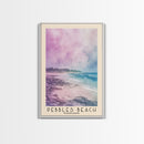 Pebbles Beach, Barbados Watercolor Beach Print, Vacation Gift, Barbados Wall Art, Beach Painting, Beach Decor, Beach Painting