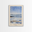 Álftanes Beach, Iceland Watercolor Print, Vacation Gift, Iceland Wall Art, Beach Painting, Beach Decor, Large Wall Art, Wood Frame Art