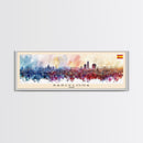 Barcelona Spain Travel Art, City Art, Framed Canvas Print or Metal Wall Art, Europe Travel Poster, Panoramic Wall Art, Extra Wide Wall Art