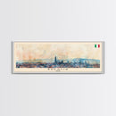 Brescia Italy Travel Print Wall Art, Panoramic City Art, Travel Art, Wall Decor, Vacation Gift, Framed Canvas Print Or Metal Art