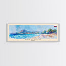 Kallithea Greece Travel Art, City Art, Framed Canvas Print or Metal Wall Art, Europe Travel Poster, Panoramic Wall Art, Extra Wide Wall Art