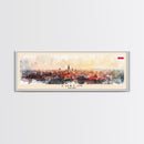 Lublin Poland Travel Print Wall Art, Panoramic City Art, Travel Art, Wall Decor, Vacation Gift, Framed Canvas Print Or Metal Art