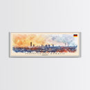 Monchengladbach Germany Travel Art, City Art, Framed Canvas Print or Metal Wall Art, Europe Travel Poster, Panoramic Wall Art, Extra Wide Wall Art
