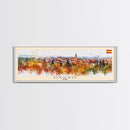 Oviedo Spain Travel Art, City Art, Framed Canvas Print or Metal Wall Art, Europe Travel Poster, Panoramic Wall Art, Extra Wide Wall Art