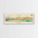 Palma Spain Travel Art, City Art, Framed Canvas Print or Metal Wall Art, Europe Travel Poster, Panoramic Wall Art, Extra Wide Wall Art