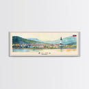 Zilina Slovakia Panoramic Travel Poster, Framed Canvas Print or Metal Wall Art, Travel Art, Home Decor, Panoramic Painting, Midcentury Art