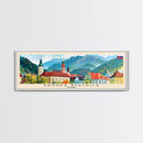 Banska Bystrica Wall Art, Panoramic Travel Poster, Panoramic Framed Canvas Print, City Wall Art, Wall Hanging Home Decor, Travel Art