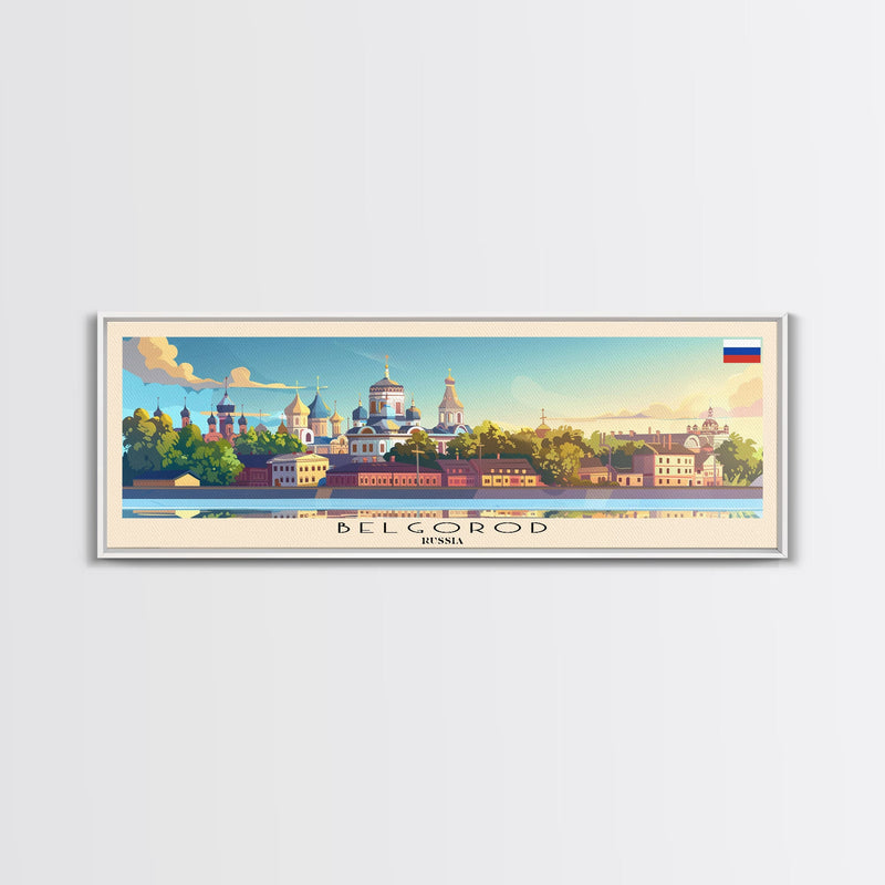 Belfast United Kingdom Travel Art, City Art, Framed Canvas Print or Metal Wall Art, Europe Travel Poster, Panoramic Wall Art, Extra Wide Wall Art