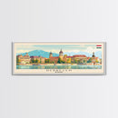 Debrecen Hungary Panoramic Travel Poster, Framed Canvas Print or Metal Wall Art, Travel Art, Home Decor, Panoramic Painting, Midcentury Art