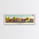 Enschede Netherlands Wall Art, Panoramic Travel Poster, Panoramic Framed Canvas Print, City Wall Art, Wall Hanging Home Decor, Travel Art