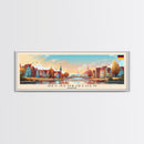 Gelsenkirchen Germany Panoramic Travel Poster, Framed Canvas Print or Metal Wall Art, Travel Art, Home Decor, Panoramic Painting, Midcentury Art