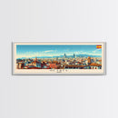 Getafe Spain Panoramic Travel Poster, Framed Canvas Print or Metal Wall Art, Travel Art, Home Decor, Panoramic Painting, Midcentury Art