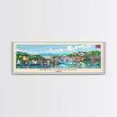 Kristiansand Norway Wall Art, Panoramic Travel Poster, Panoramic Framed Canvas Print, City Wall Art, Wall Hanging Home Decor, Travel Art