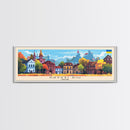 KryvyiRih Ukraine Panoramic Travel Poster, Framed Canvas Print or Metal Wall Art, Travel Art, Home Decor, Panoramic Painting, Midcentury Art