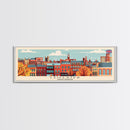 Leicester United Kingdom Travel Art, City Art, Framed Canvas Print or Metal Wall Art, Europe Travel Poster, Panoramic Wall Art, Extra Wide Wall Art