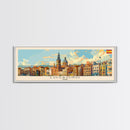 Logrońo Spain Travel Art, City Art, Framed Canvas Print or Metal Wall Art, Europe Travel Poster, Panoramic Wall Art, Extra Wide Wall Art