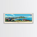 Makhachkala Russia Travel Art, City Art, Framed Canvas Print or Metal Wall Art, Europe Travel Poster, Panoramic Wall Art, Extra Wide Wall Art