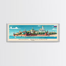Nizhny Novgorod Panoramic Travel Poster, Framed Canvas Print or Metal Wall Art, Travel Art, Home Decor, Panoramic Painting, Midcentury Art