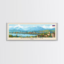 Novokuznetsk Russia Panoramic Travel Poster, Framed Canvas Print or Metal Wall Art, Travel Art, Home Decor, Panoramic Painting, Midcentury Art