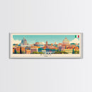 Rome Italy Travel Print Wall Art, Panoramic City Art, Travel Art, Wall Decor, Vacation Gift, Framed Canvas Print Or Metal Art