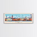 Saransk Russia Panoramic Travel Poster, Framed Canvas Print or Metal Wall Art, Travel Art, Home Decor, Panoramic Painting, Midcentury Art