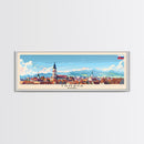Trnava Slovakia Wall Art, Panoramic Travel Poster, Panoramic Framed Canvas Print, City Wall Art, Wall Hanging Home Decor, Travel Art