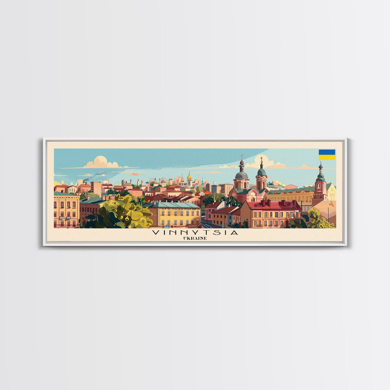 Vinnytsia Ukraine Travel Print Wall Art, Panoramic City Art, Travel Art, Wall Decor, Vacation Gift, Framed Canvas Print Or Metal Art