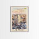 Ivano-Frankivsk Ukraine Cityscape Art Print, Sunset View Canvas Print for Home Decor, Travel Poster for Living Room Wall Art, Ukrainian Scene