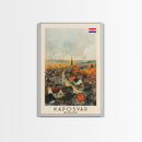 Kaposvar Hungary Urban Landscape, Framed Canvas Print, Travel Poster, Wall Art, Home Decoration, Cityscape Decor, Living Room Art, Hungarian City
