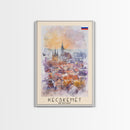Kecskemet Hungary Urban Landscape, Framed Canvas Print, Travel Poster, Wall Art, Home Decoration, Cityscape Decor, Living Room Art, Hungarian City