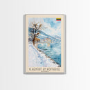 Klagenfurt Austria Alpine Cityscape, Framed Canvas Print, Travel Poster, Wall Art, Home Office Decor, Austrian Urban Artwork, Landscape Painting