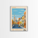 Barnaul Russia Travel Poster Framed Canvas Print, Midcentury Modern Art, Pop Art Wall Decor, Home Decor, Vacation Gift, Living Room Art