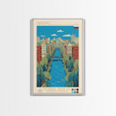 Ivanovo Russia Travel Poster Framed Canvas Print, Midcentury Modern Art, Pop Art Wall Decor, Home Decor, Vacation Gift, Office Art