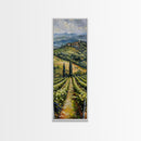 Italian Olive Fields, Framed Canvas print, Living Room Decor, Bedroom Decor, Beautiful Wall Art Painting, Wall hanging, Ready To Hang Art