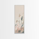 Autumn Forest Scene Pine Trees Giant Sun Skinny Art Tall Art Framed Canvas Print Japanese Style Art Ukiyo-e Art Wood Block Print Scenic