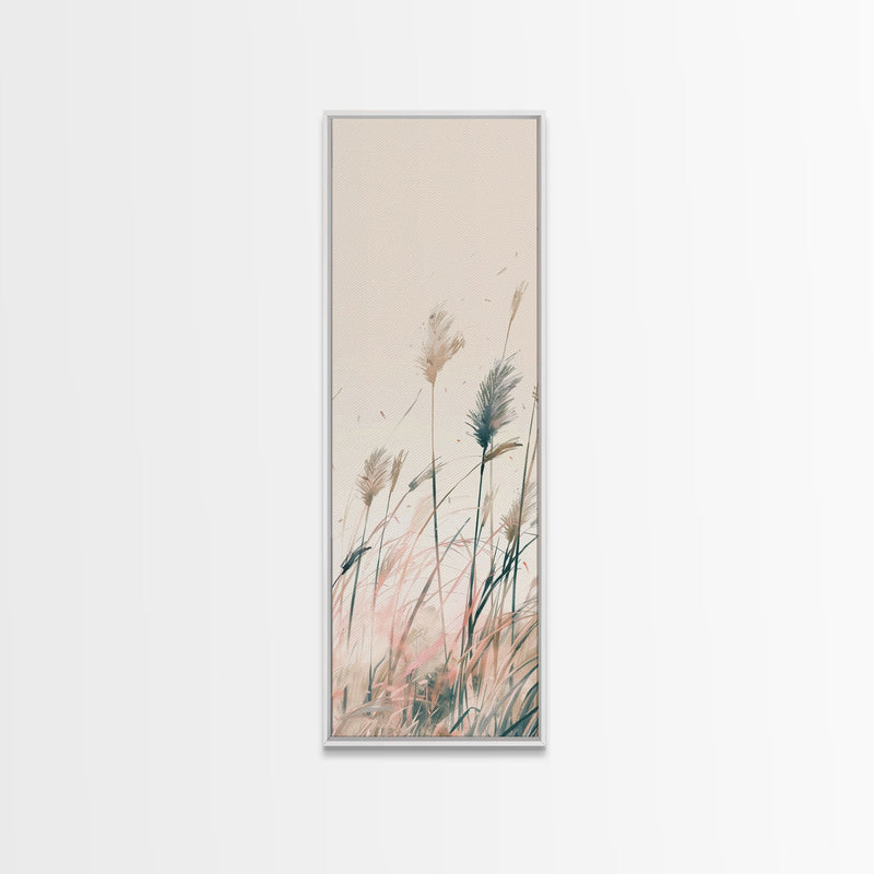 Autumn Forest Scene Pine Trees Giant Sun Skinny Art Tall Art Framed Canvas Print Japanese Style Art Ukiyo-e Art Wood Block Print Scenic