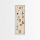 Abstract Hanging Lanterns On A Rustic Background – Framed Canvas Print With Skinny Art And Tall Art In Ukiyo-E Art And Japanese Style Art