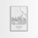 Fontana Street Map, California Map, City Map Art, Minimalist Art, Wall Art, Canvas Print, Unique Wall Art, Travel Décor, Travel Gift For Men