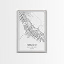 Fremont Street Map, California Map, City Map Art, Minimalist Art, Wall Art, Canvas Print, Travel Lover Gift, Bar Wall Décor, Travel Prints