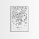 Helsinki Street Map, Finland Map, Europe City Map Art, Minimalist Art, Wall Art, Canvas Print, Travel Wall Art, Gifts For Him, Bedroom Art
