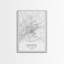 Knoxville Street Map, Tennessee Map, City Map Art, Modern Wall Art, Wall Art, Canvas Print, Travel Art, Aviation Gifts, Wall Art For Bedroom