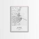 Mobile Street Map, Alabama Map, City Map Art, Modern Art, Wall Art, Canvas Print, Farmhouse Bedroom Art, Mother In Law Gift, Travel Art