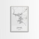 Oxnard Street Map, California Map, City Map Art, Minimalist Art, Wall Art, Canvas Print, Bedroom Print, Anniversary Gift, Travel Wall Print