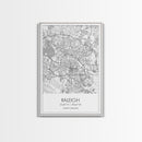 Raleigh Street Map, North Carolina Map, City Map Art, Minimalist Art, Wall Art, Canvas Print, Travel Lover Gift, Bedroom Wall Art
