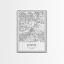 Riverside Street Map, California Map, City Map Art, Minimalist Art, Wall Art, Canvas Print, Office Wall Décor, Gifts For Dad, Travel Print