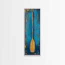 Rustic Oar Art Framed Canvas Print Coastal Decor Nautical Wall Art Tall Narrow Art Lake House Gift Idea Southwest Wall Art